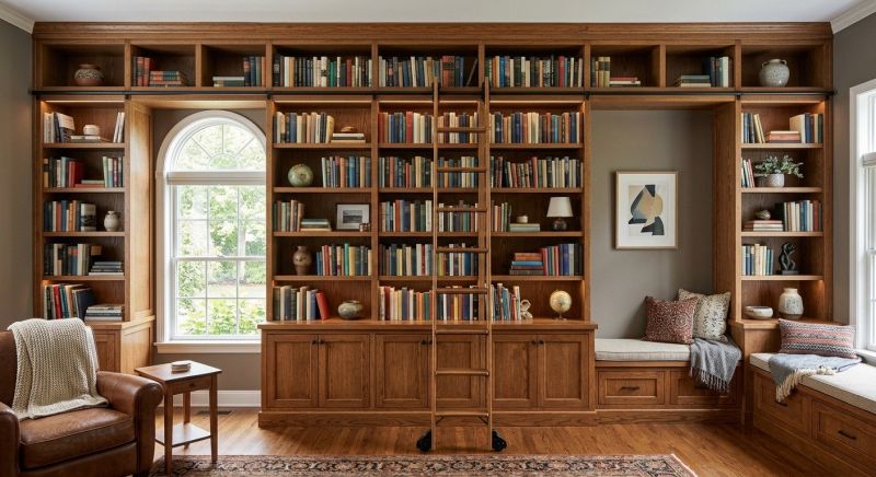 Custom Bookshelves Installation in Winston Salem, NC