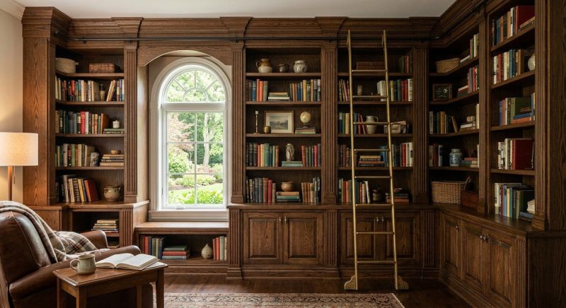 Built In Bookcase Installation in Charlotte, NC