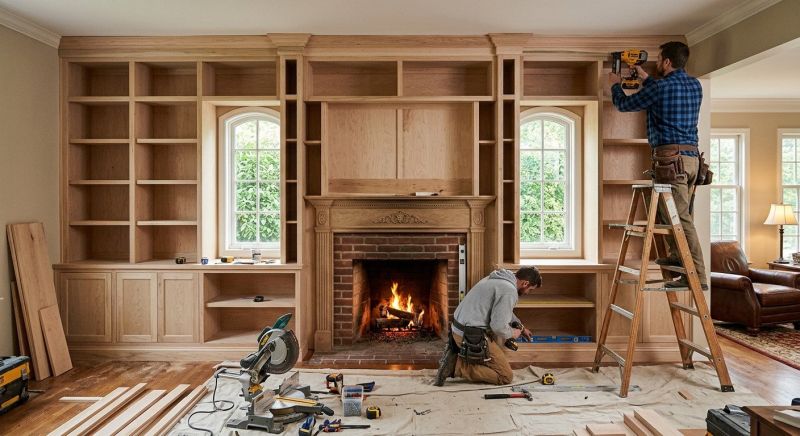 Built In Bookshelves Installation in Frederick, MD