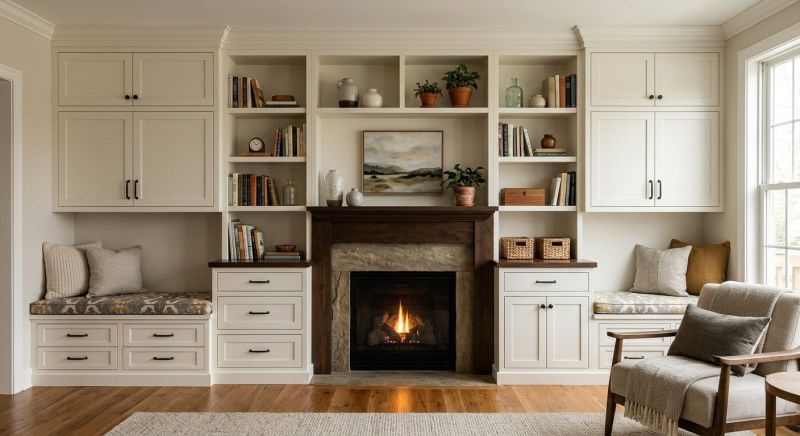 Fireplace Cabinet Installation in Raleigh, NC